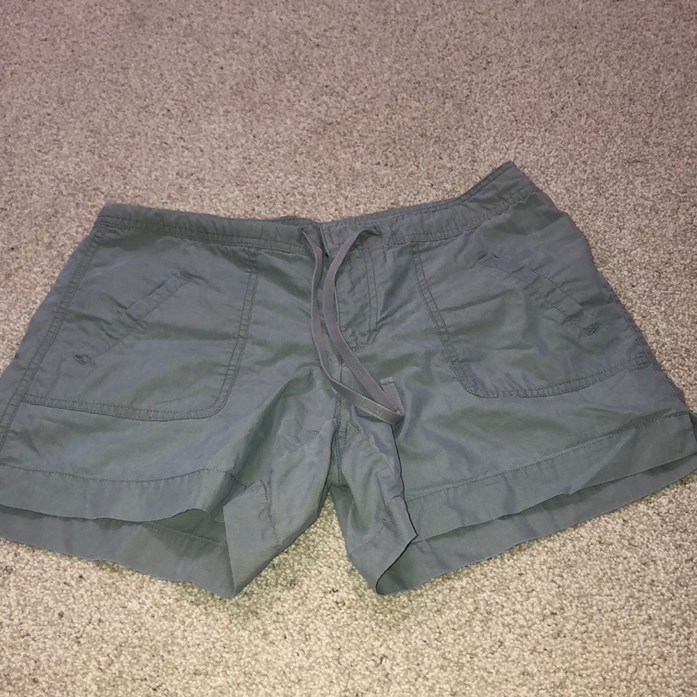 Gray Cotton and Nylon Shorts